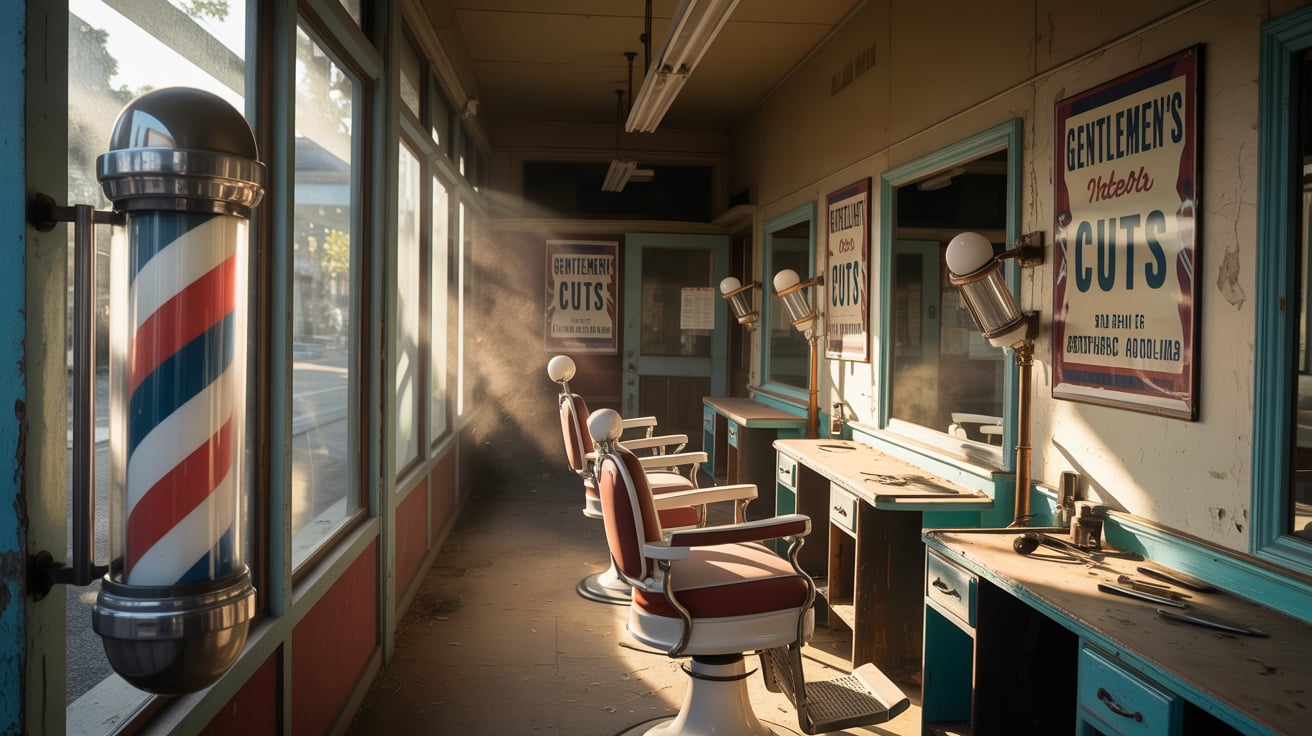 Modern barber shop interior